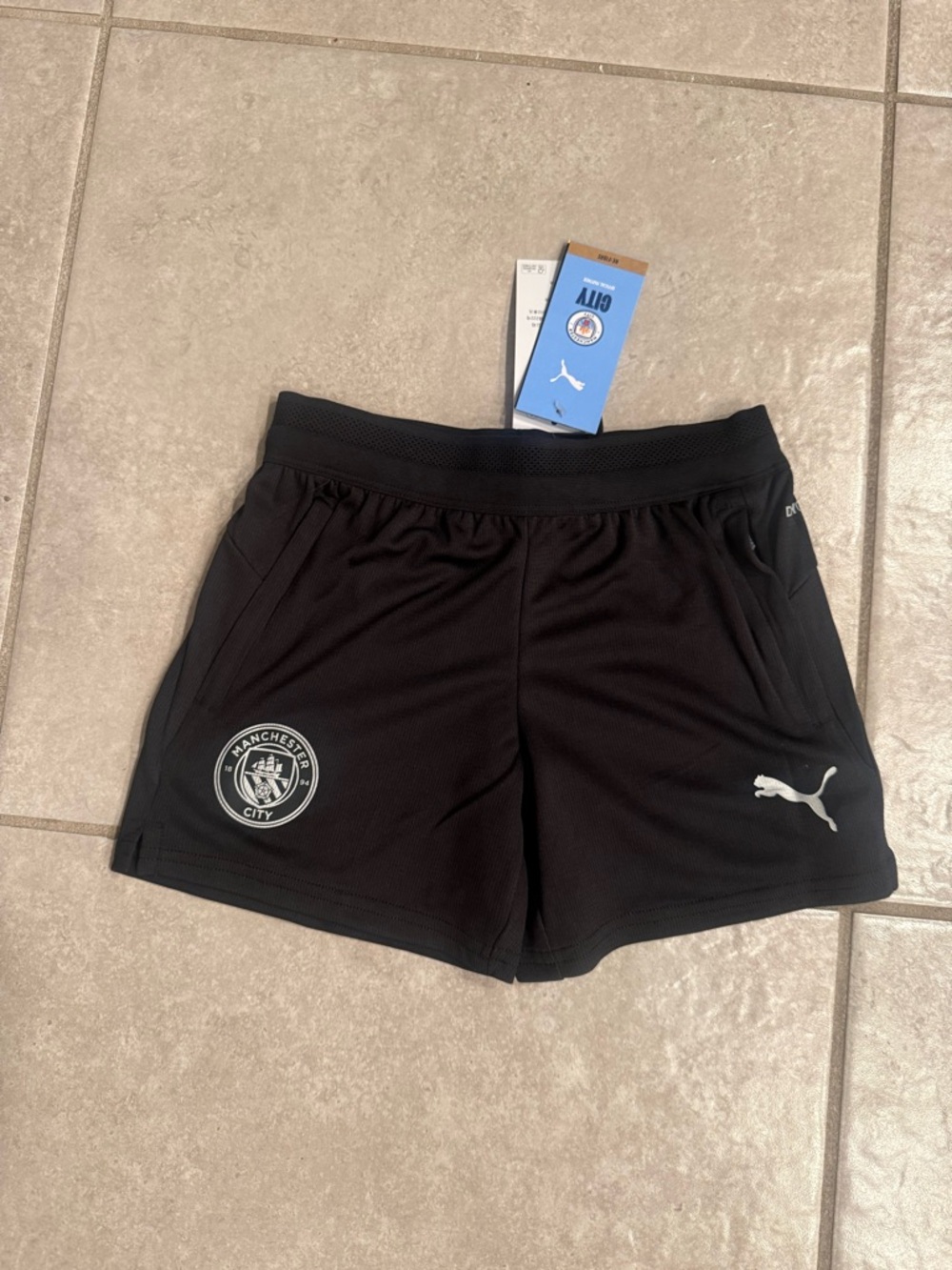 Puma Boys Black Manchester City Shorts